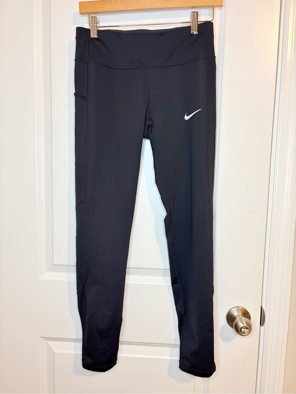 Nike Black Leggings with White Swoosh